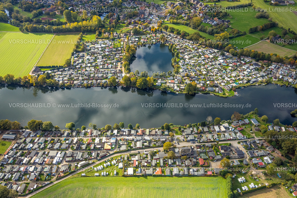 Rees251004387 | Luftbild, Campingplatz Zur Langen Renne und Campingplatz im Bonekamp und Campingplatz Bömer Zur Rose, Mehr, Rees, Niederrhein, Nordrhein-Westfalen, Deutschland