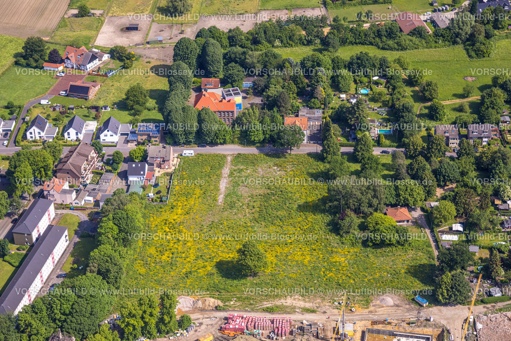 Gladbeck220501813 | Luftbild, BergbauSiedlung Schlägel und Eisen, Baustelle und Neubau für Wohnungen, Schlägelstraße und Eisenstraße, Hermannschule in der Schulstraße, Zweckel, Gladbeck, Ruhrgebiet, Nordrhein-Westfalen, Deutschland