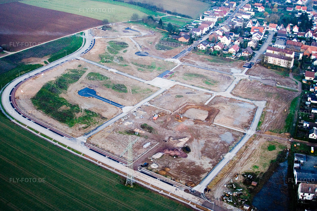 Luftbild: Neubaugebiet Am Höhenweg in Kandel im Bundesland Rheinland-Pfalz in Deutschland. Foto: IMG_5005.jpg vom 01.12.2006 durch Werner Riehm/FLY-FOTO.de
