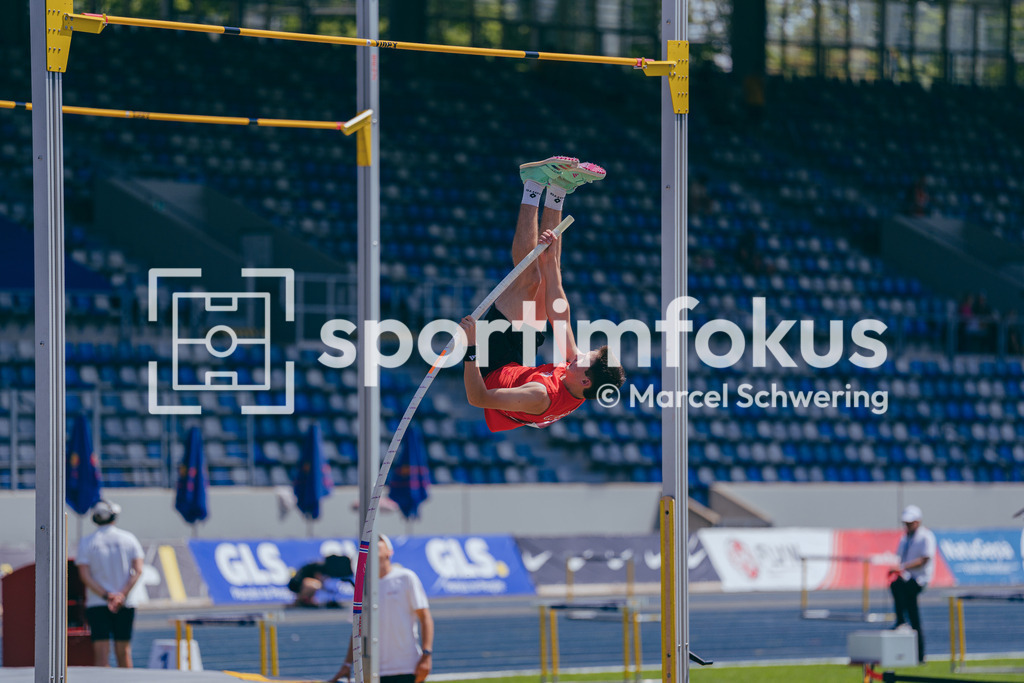 Deutsche Meisterschaften U20 / U16 2026 | Max Wolgast, LG Brillux Münster, 1506, Stabhochsprung, Deutsche Meisterschaften der U20 &amp; U16 2026, Lohrheidestadion Bochum-Wattenscheid, 12.07.2026. Foto: Marcel Schwering / sportimfokus - Realisiert mit Pictrs.com
