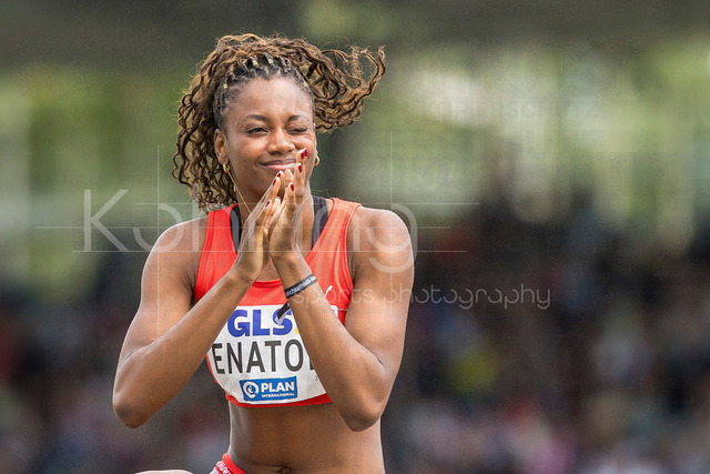 Deutsche Leichtathletik-Meisterschaften; Bochum-Wattenscheid, 26.07.2026 | Blessing Enatoh (LG Nord Berlin), Hochsprung ; Deutsche Leichtathletik-Meisterschaften am 26.07.2026 im Lorheide-Stadion, Bochum-Wattenscheid (Nordrhein-Westfalen).