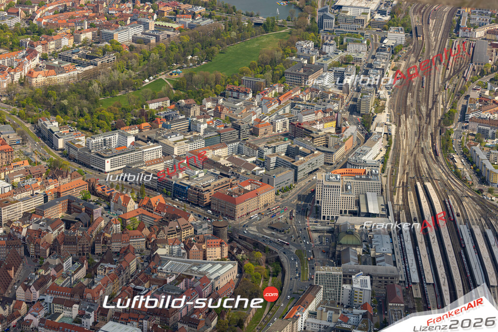 Das Luftbild zeigt Marienvorstadt Nürnberg - Die Luftaufnahme wurde 2023 vom UL-Flugzeug aus erstellt ( keine Drohne ) - Hochauflösende Luftaufnahme - Für grossformatige Ausdrucke geeignet. Die Geschenkidee !Mit Lizenz und Bildrechte bestellbar
