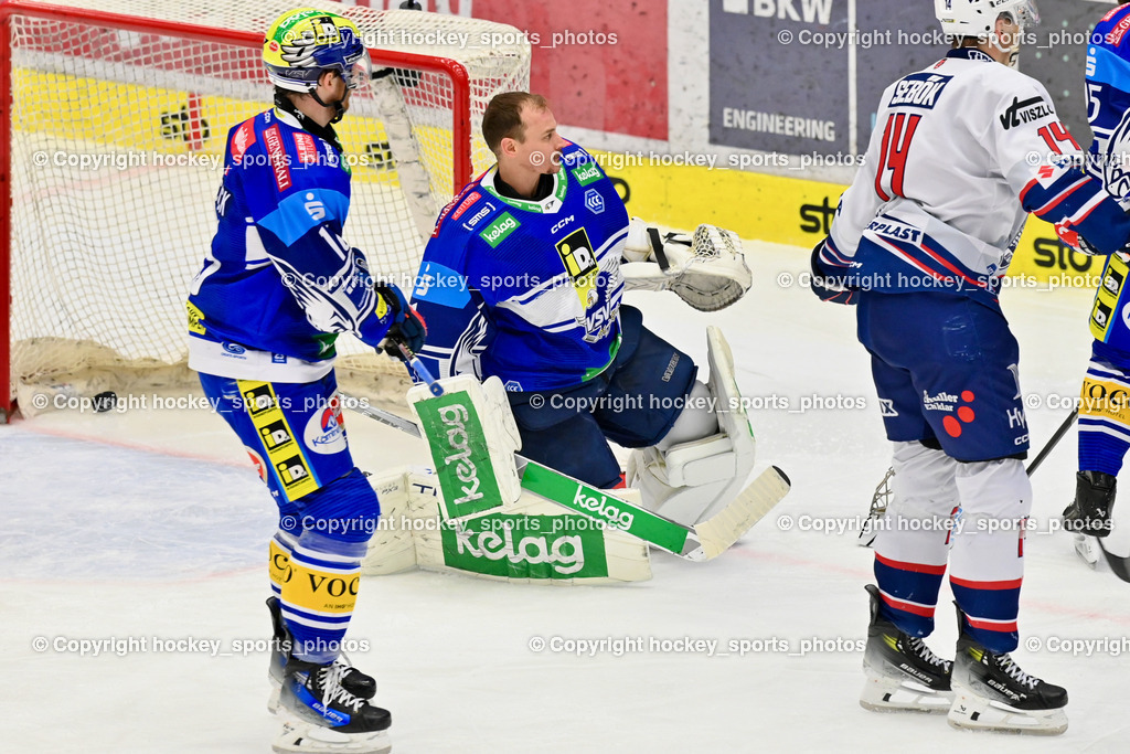 EC IDM WÄRMEPUMPEN VSV vs. HYDRO FEHERVAR AV 19 | #16 HANCOCK Kevin EC VSV, #1 LAMOUREUX JEAN PHILIPPE EC VSV, #14 Sebok Balazs HYDRO FEHERVAR, EC IDM WÄRMEPUMPEN VSV vs. HYDRO FEHERVAR AV 19, EC IDM WÄRMEPUMPEN VSV vs. HYDRO FEHERVAR AV 19 am 20.11.2024 in Villach (Stadthalle Villach), Austria, (Photo by Bernd Stefan)