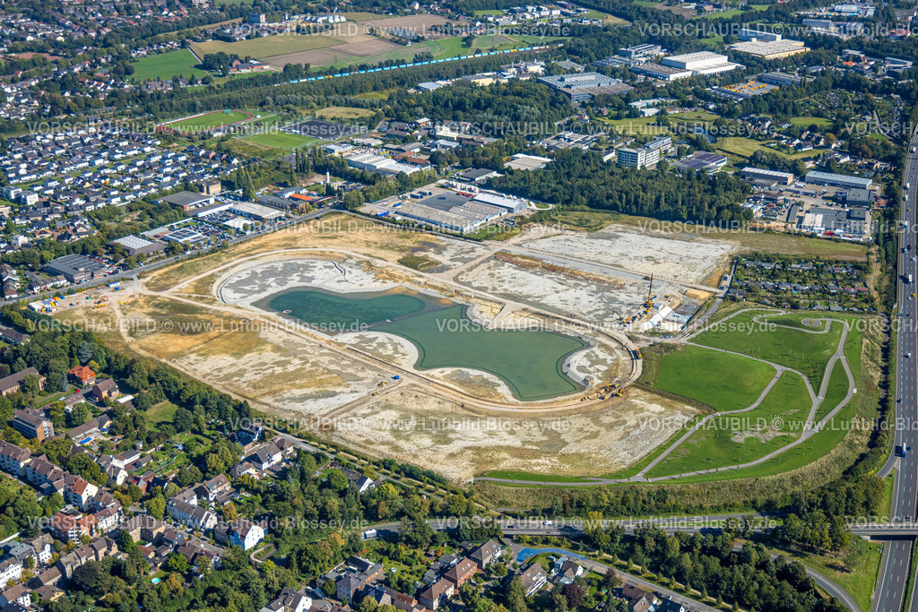 Recklinghausen250902009ehemTrabrennbahn | Luftbild der ehemaligen Trabrennbahn Recklinghausen, an der Autobahn A2, mit nördlicher Tangente der Blitzkuhlenstraße, König-Ludwig, Recklinghausen, Ruhrgebiet, Nordrhein-Westfalen, Deutschland
