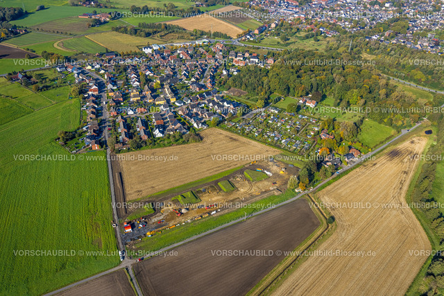 Selm241011476 | Luftbild, Baugebiet am Josef Lüffe Park, Luisenstraße Ecke HAus-Berge-Straße, Kleingärtnerverein Fährenkamp e.V., Beifang, Selm, Münsterland, Nordrhein-Westfalen, Deutschland