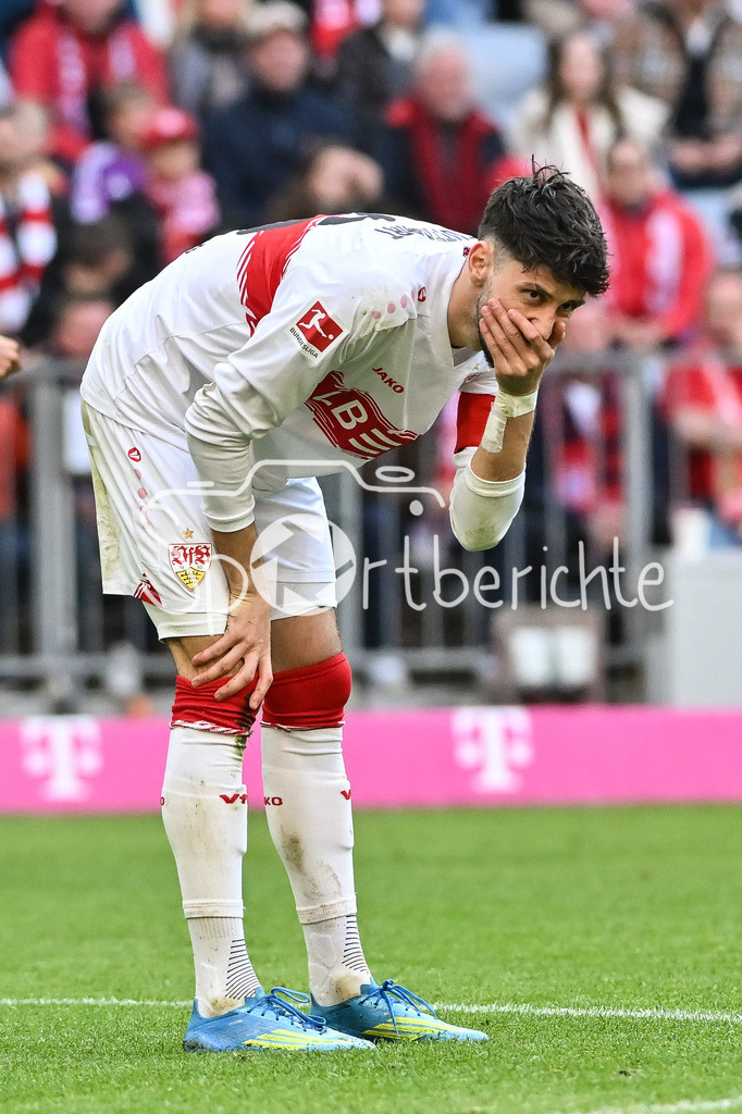FC Bayern München - VfB Stuttgart | MUNICH, GERMANY - 19. APRIL: ATAKAN KARAZOR (VFB STUTTGART 16) during the Bundesliga Match between FC Bayern Munich vs. VfB Stuttgart at Matchday 30 at Allianz Arena / DFL REGULATIONS PROHIBIT ANY USE OF PHOTOGRAPHS AS IMAGE SEQUENCES AND/OR QUASI-VIDEO