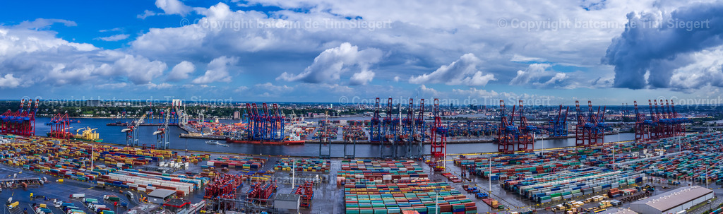 Hamburg-Hafen-Richtung Nord | Hamburg Hafen Blick Richtung Nord Panorama Luftbild - Realisiert mit Pictrs.com