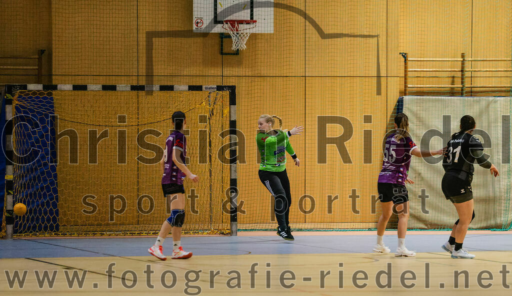 2024-02-10_021_SpVgg_Altenerding_gegen_SVA_Palzing | Erding, Deutschland, 10.02.2024:
Handball, Bezirksoberliga Frauen Altbayern 2023 / 2024, 14. Spieltag, SpVgg Altenerding gegen SVA Palzing, Endergebnis: 27:28

Julia Kranich (SpVgg Altenerding, #9), Torfrau Hanna Obermair (SpVgg Altenerding, #1), Verena Bauer (SpVgg Altenerding, #55), Daniela Huber (SVA Palzing, #31)Frederking, Jana

Foto: Christian Riedel / fotografie-riedel.net