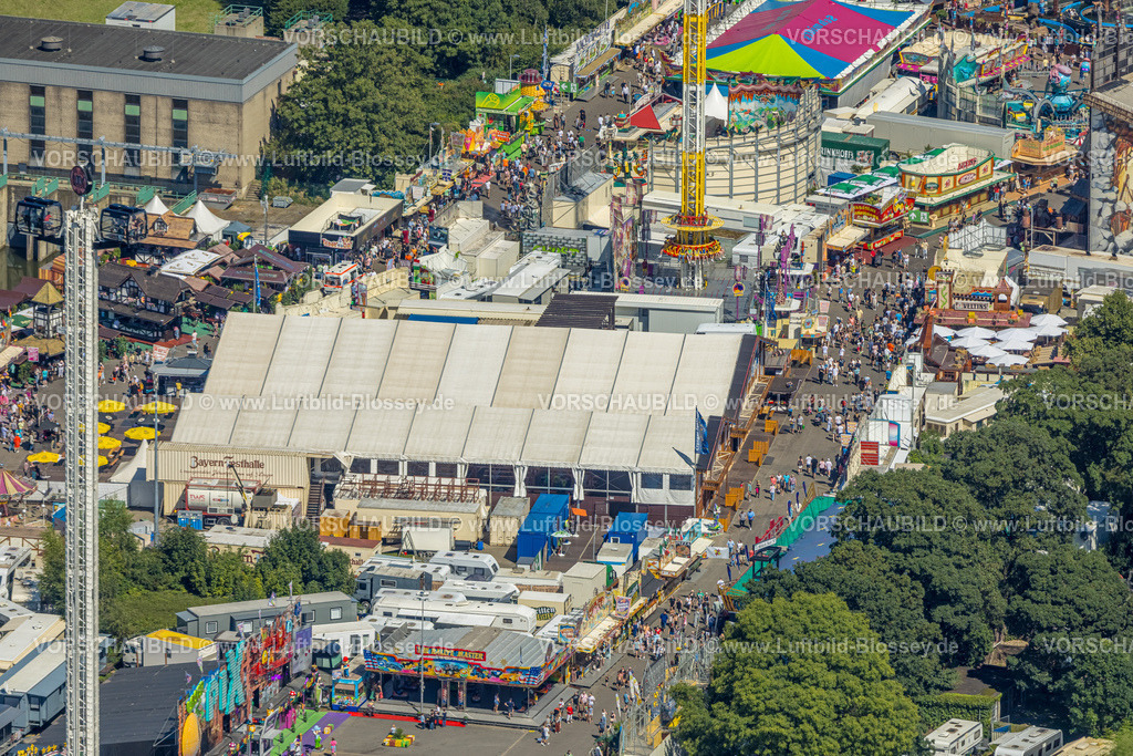 Herne240803360 | Luftbild, Cranger Kirmes, Volksfest mit Fahrgeschäften und Gastronomie, Unser Fritz, Herne, Ruhrgebiet, Nordrhein-Westfalen, Deutschland