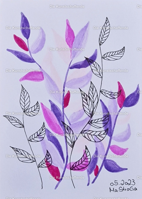 MaStroGa-082008 | Kunstdruck von handgemalter Postkarte. | Art print from hand painted postcard. - Realisiert mit Pictrs.com