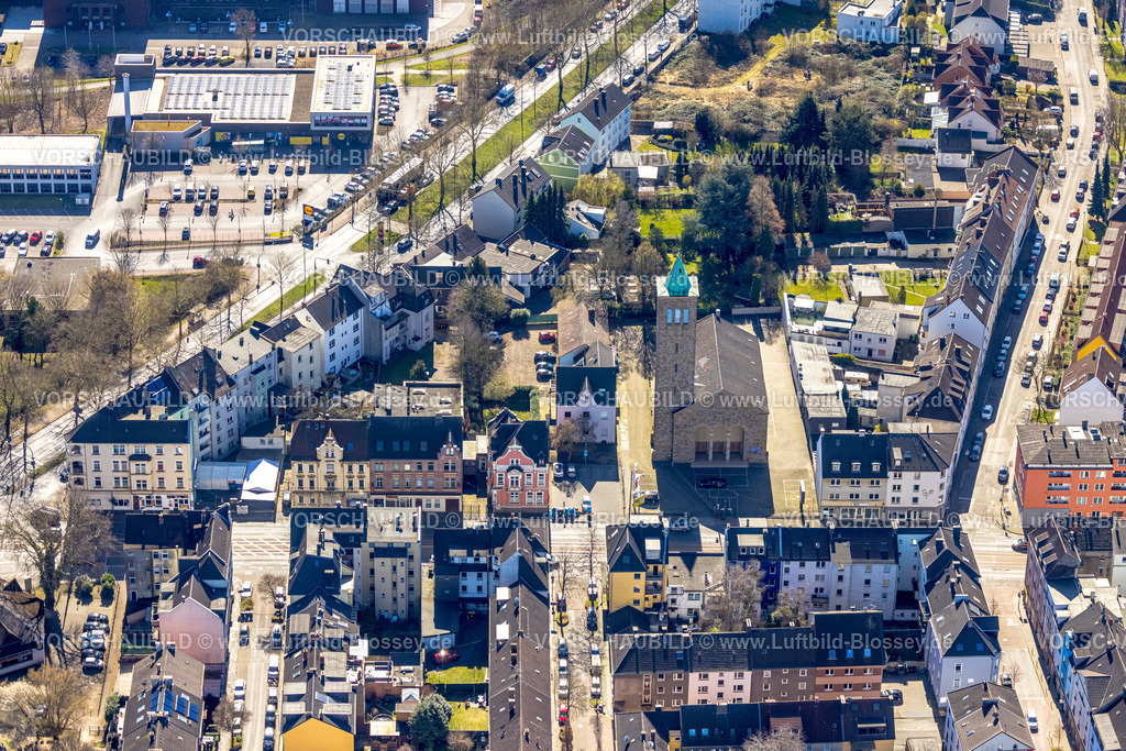 Bochum250301526 | Luftbild, Wohngebiet an der Eventkirche Bochum GmbH, Essener Straße, Kruppwerke, Bochum, Ruhrgebiet, Nordrhein-Westfalen, Deutschland