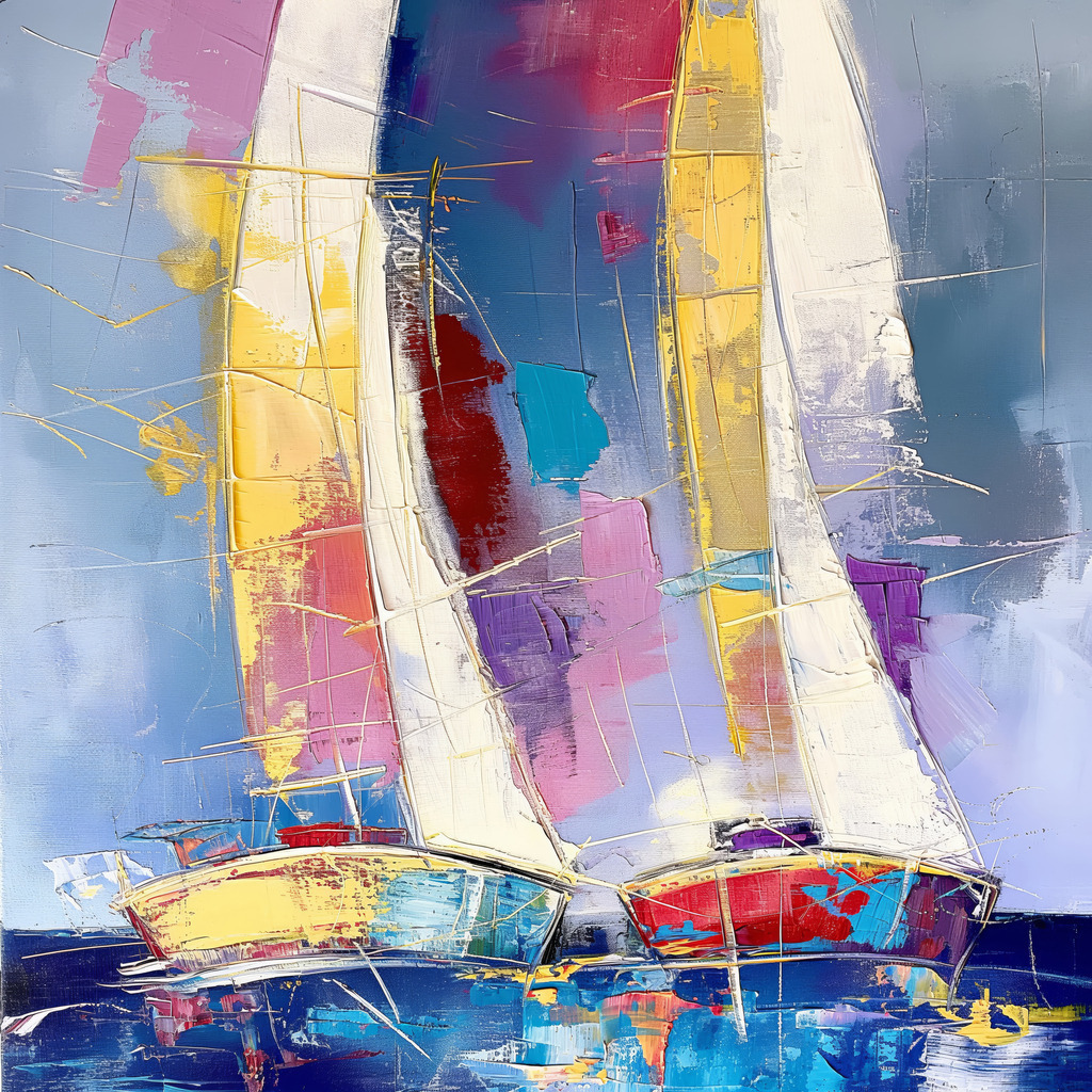 10240624 - Abstrakte Segelboote | Kaufen Sie Hamburg Bilder und Hamburg Fotos auf Leinwand, Acrylglas, Alu-Dibond, oder als Poster in Hamburgs großer Onlinegalerie. Elbphilharmonie Bilder, Hamburger Hafen, Speicherstadt, Alster und viel mehr.