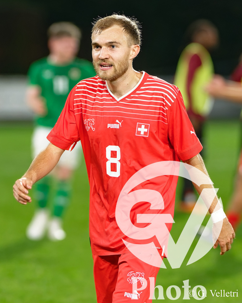 UEFA Region's Cup - Vaud v Munster | Johannes Schwab (8 Vaud) celebrate after winning during the UEFA Region's Cup game between Vaud and Munster at Centre Sportif de Colovray in Nyon, Switzerland 