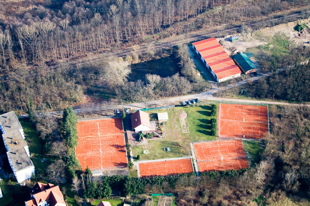 Luftbild: Tennisclub TC77 Jockgrim eV in Jockgrim im Bundesland Rheinland-Pfalz in Deutschland. Foto: IMG_5471.jpg vom 21.02.2007 durch Werner Riehm/FLY-FOTO.de