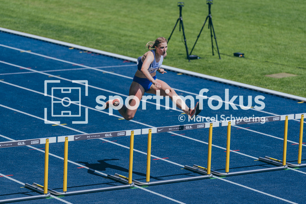 Deutsche Meisterschaften U20 / U16 2026 | Lynn Pöppelmann, TuS Köln rrh., 1047, 400 Meter Hürden, Deutsche Meisterschaften der U20 &amp; U16 2026, Lohrheidestadion Bochum-Wattenscheid, 11.07.2026. Foto: Marcel Schwering / sportimfokus - Realisiert mit Pictrs.com