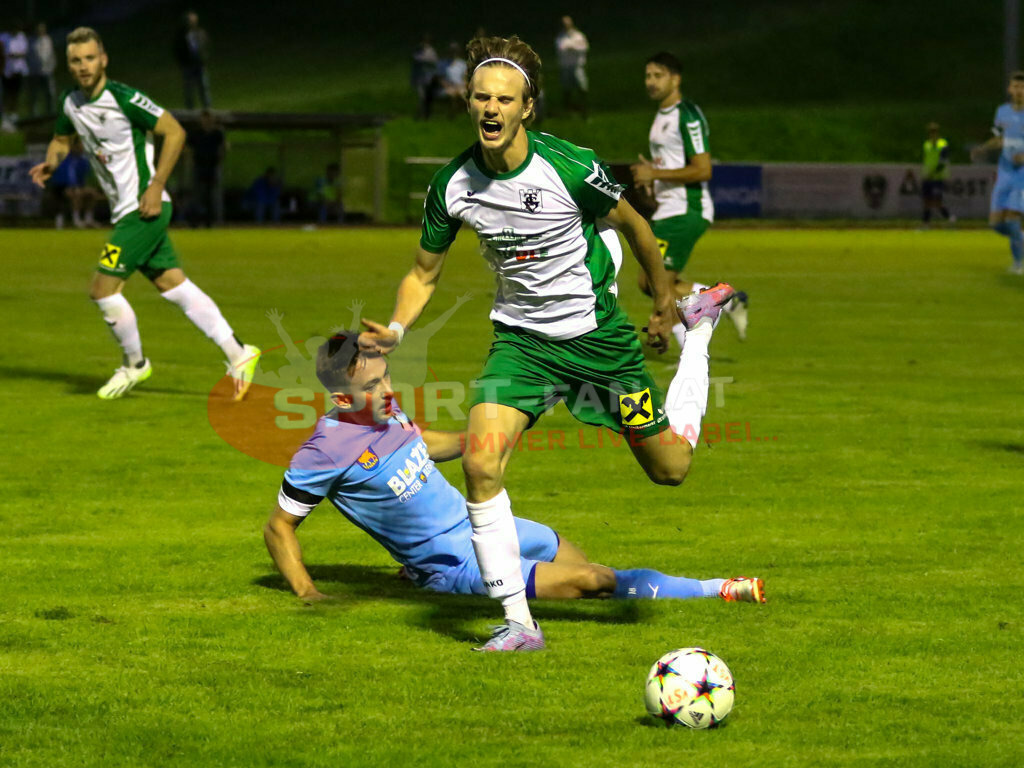 VST Völkermarkt - SVG Bleiburg 2-2, Kärntner Liga 2. Runde | Mario Kuester (VST Völkermark #11) VST Völkermarkt - SVG Bleiburg 2-2 am 08.08.2023 in Völkermarkt
(Lilienberg Arena), Austria, (Photo by Ernst Krawagner sport-fan.at) - Realisiert mit Pictrs.com