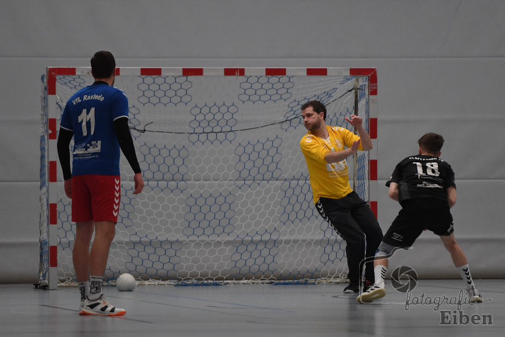VFL Rastede-Elsflether TB 2 | VFL Rastede (blau)-Elsflether TB 2 (schwarz) am 06.04.2024 in Rastede (Sporthalle Feldbreite), Deutschland, Photo: Philip Eiben 2024 - Realisiert mit Pictrs.com