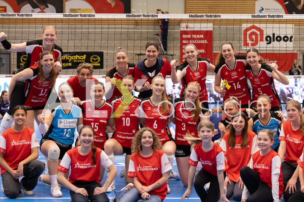 Volleyball I Frauen I Saison 2025-2026 I Volleyball NLA | Women I 1/2 Finals I  VC Kanti Schaffhausen - Sm'Aesch Pfeffingen I 22.03.2026 | Teamfoto VC Kanti Schaffhausen - Realisiert mit Pictrs.com