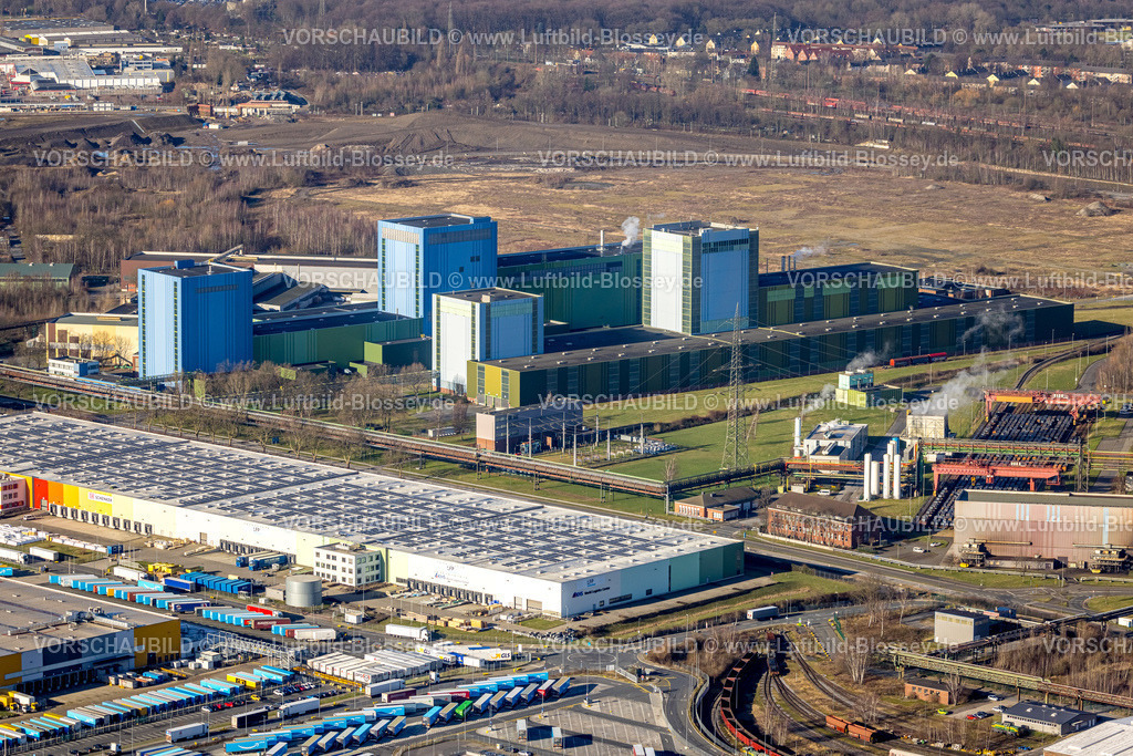 Dortmund240100788 | Luftbild, Gewerbegebiet Westfalenhütte, Logisitk Zentrum, thyssenkrupp Steel Europe - FBA 8, Borsigplatz, Dortmund, Ruhrgebiet, Nordrhein-Westfalen, Deutschland