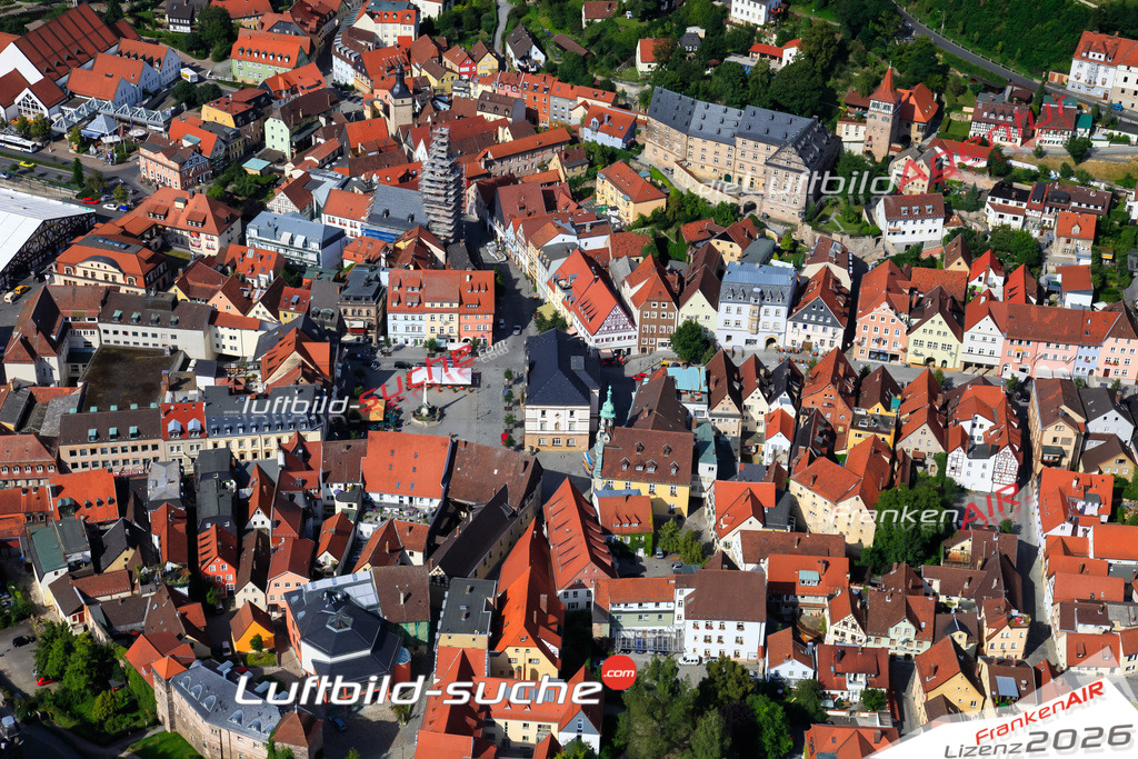 Luftbild von Obere-stadt Kulmbach - Luftaufnahme wurde 2009 von https://frankenair.de mittels Flugzeug (keine Drohne) erstellt - die Geschenkidee