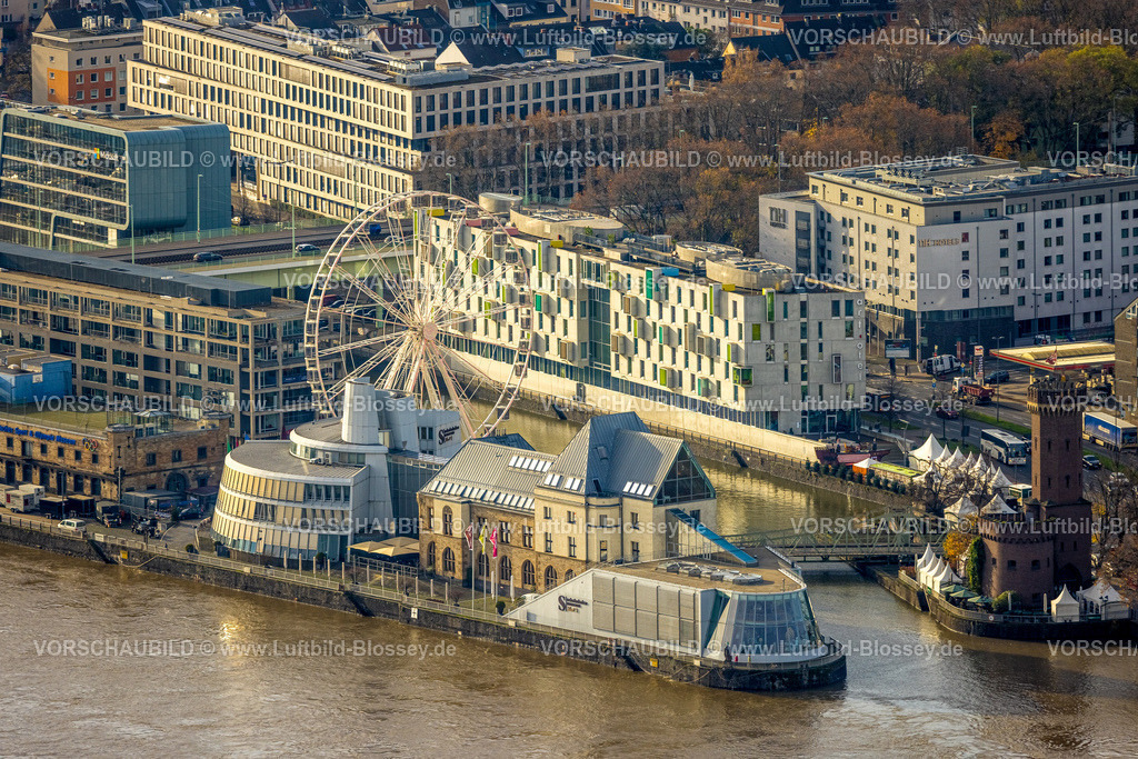 Koeln231105088 | Luftbild, Lanxess Arena Veranstaltungsort und Events, Stadthaus Deutz, Deutz, Köln, Rheinland, Nordrhein-Westfalen, Deutschland
