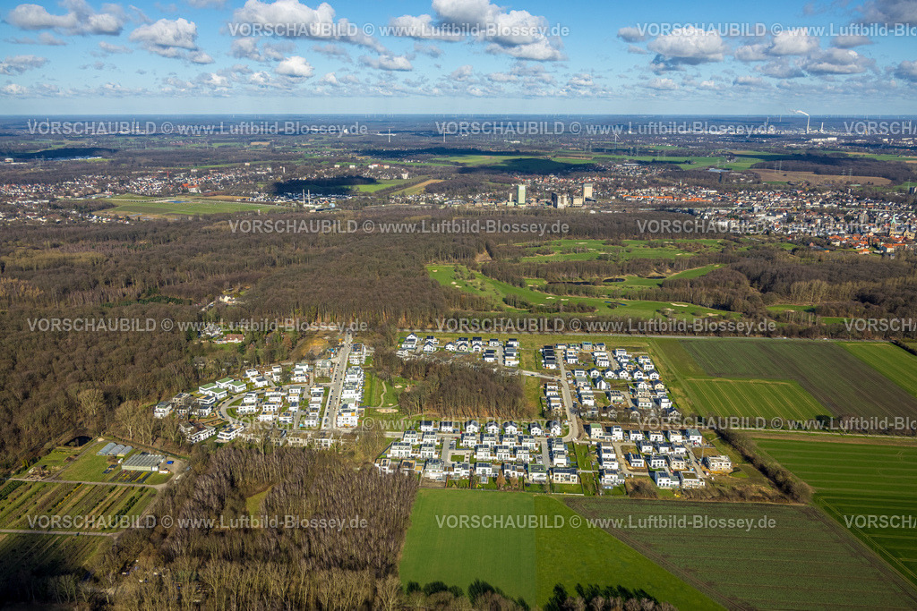 Gelsenkirchen230211103 | Luftbild, Wohnsiedlung Neubaugebiet Am Waldbogen, Resse, Gelsenkirchen, Ruhrgebiet, Nordrhein-Westfalen, Deutschland