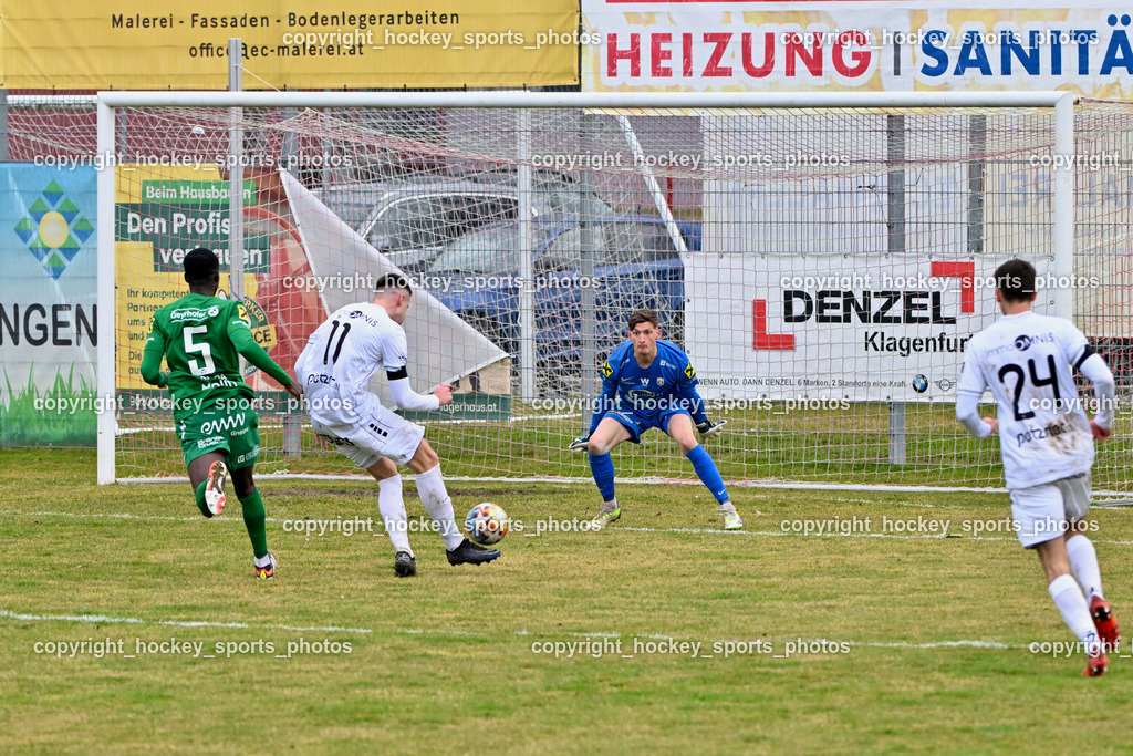 ASK Klagenfurt vs. SPG Wels Hertha 9.3.2024 | #5 Malaine Camara WSC Hertha, #11 Devad Selman ASK Klagenfurt, #21 Belmin Jenciragic WSC Hertha, #24 Matic Ahacic ASK Klagenfurt, ASK Klagenfurt vs. SPG Wels Hertha 9.3.2024, ASK Klagenfurt vs. SPG Wels Hertha am 09.03.2024 in Steindorf (Ossiachersee Halle), Austria, (Photo by Bernd Stefan)