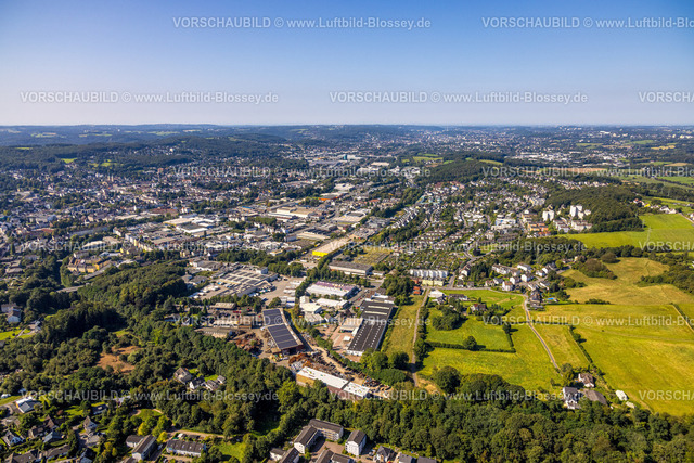 Schwelm240813775 | Luftbild, Gewerbegebiet Prinzenstraße, Fernsicht und Ortsansicht Lindenberg, Schwelm, Ruhrgebiet, Nordrhein-Westfalen, Deutschland