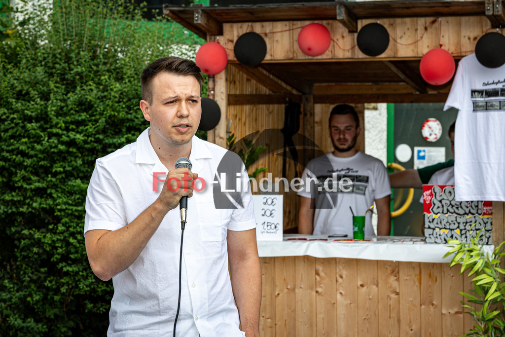 Miners Fanclub Sommerfest | Miners Fanclub Sommerfest, Miners Fanclub Sommerfest, 20240720,Vorstellung Neuzugang Julian Reiss,2024-07-20 in Peißenberg (Eissation)Julian ReissCopyright: WolfgangxLindner www.foto-lindner.de