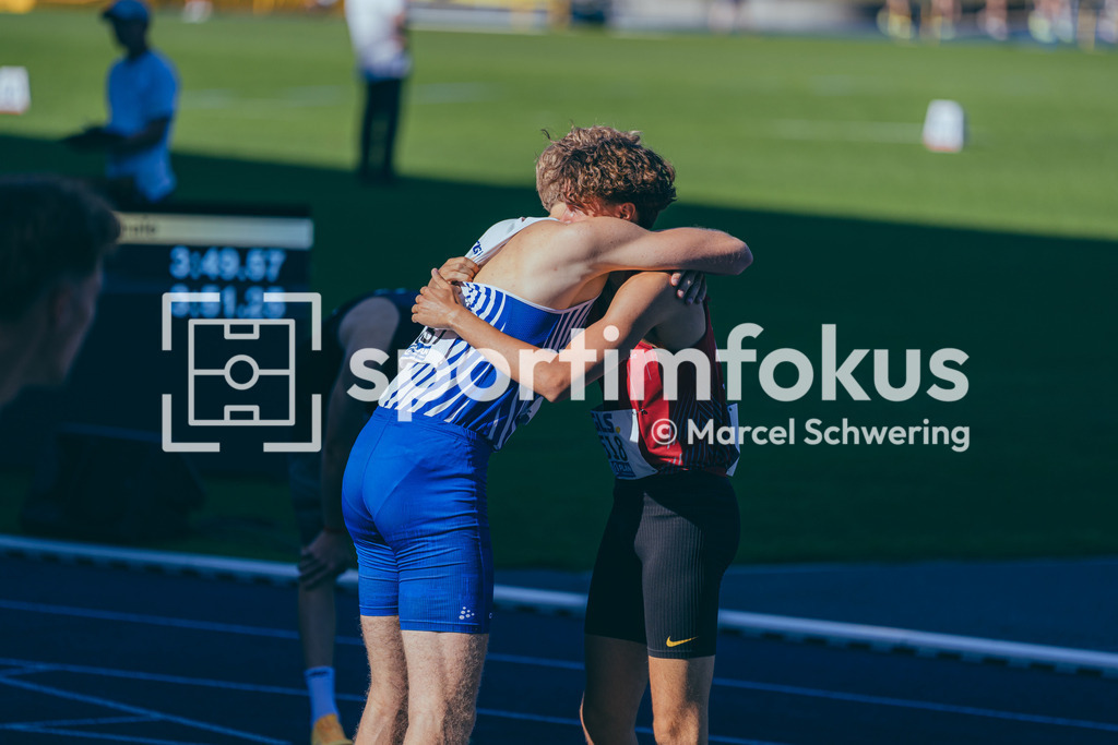 Deutsche Meisterschaften U20 / U16 2026 | Finn Jakob Merheim, TuS Köln rrh., 1037, Piet Hoyer, Königsteiner LV, 518, 1500-Meter-Lauf, Finale, Deutsche Meisterschaften der U20 &amp; U16 2026, Lohrheidestadion Bochum-Wattenscheid, 11.07.2026. Foto: Marcel Schwering / sportimfokus - Realisiert mit Pictrs.com