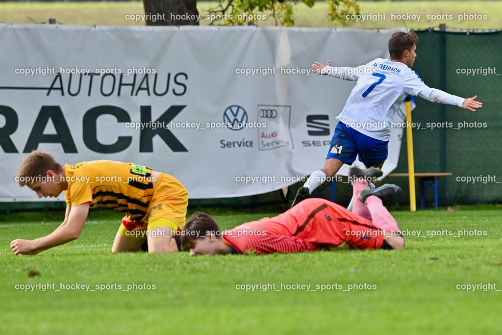 SK Treibach Juniors vs. SC Reichenau 17.9.2022 | #1 Samuel Friedrich Marktl, #5 Paul Lackner, #7 Samuel Mario Lauhard, Jubel SK Treibach Juniors