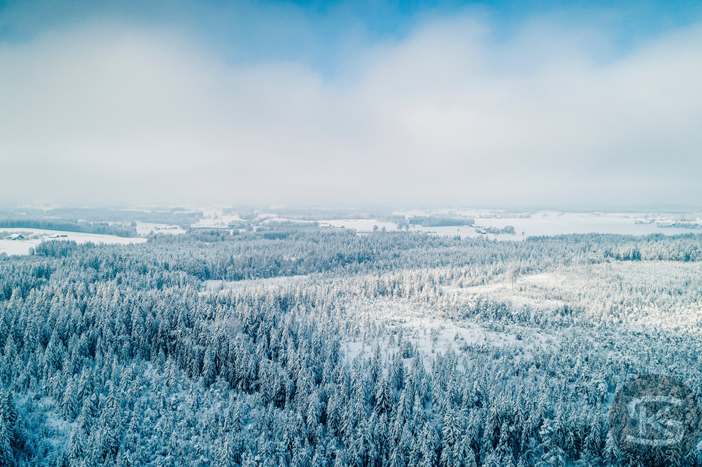 Wunderschöne Allgäu-Winterlandschaft aus der Luft – Hügel, Wälder und Alpenpanorama | Wunderschöne Allgäu-Winterlandschaft aus der Luft mit sanften Hügeln, verschneiten Wäldern und beeindruckendem Ausblick – ruhige, klare Winteridylle in einzigartiger Vogelperspektive. - Realisiert mit Pictrs.com