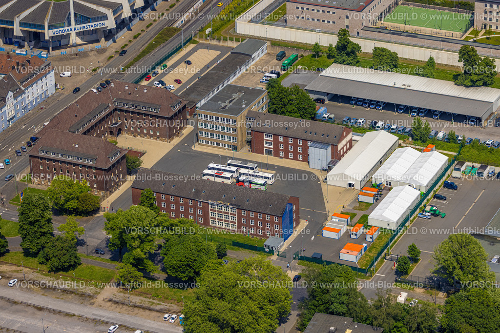 Bochum220503883 | Luftbild, LEA Landeserstaufnahmeeinrichtung für Flüchtlinge NRW, Grumme, Bochum, Ruhrgebiet, Nordrhein-Westfalen, Deutschland