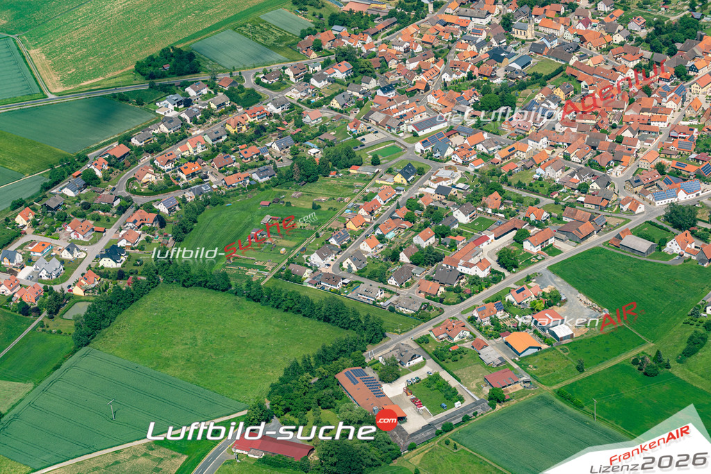 Das Luftbild der Stadt Aidhausen wurde 2019 vom Flugzeug heraus erstellt (keine Drohne) Aufnahmehöhe ca.400 Meter- hohe Auflösung- beste Druck-Qualität garantiert!
