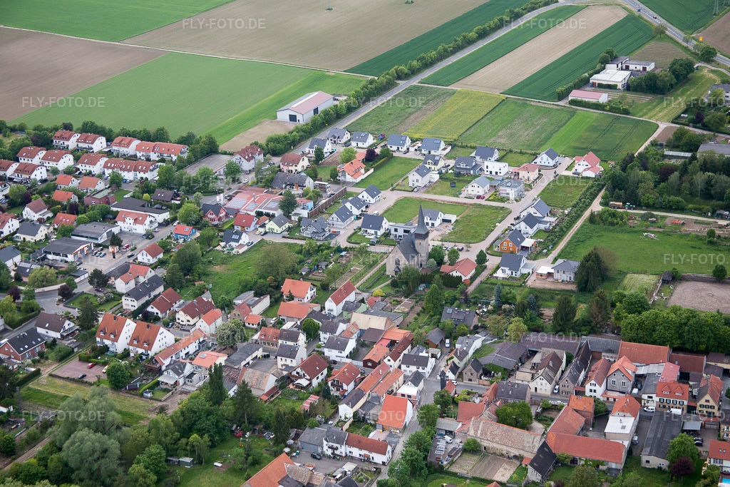 Luftbild: Dorfansicht in Dexheim im Bundesland Rheinland-Pfalz in Deutschland. Foto: IMG_088500.jpg vom 17.05.2016 durch Werner Riehm/FLY-FOTO.de