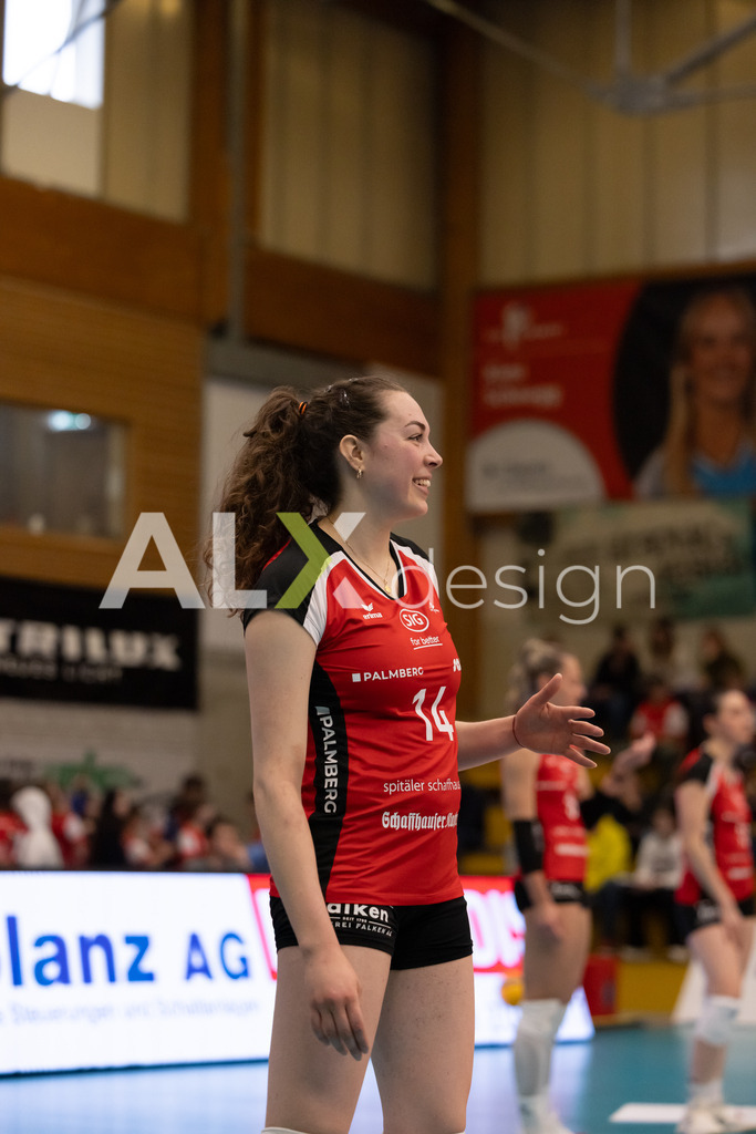 Volleyball I Frauen I Saison 2025-2026 I Volleyball NLA | Women I  Playoffs Finals 2/5 I  VC Kanti Schaffhausen - viteos NUC I  10.04.2026 | 14 Josipa Marković (HR) (VC Kanti Schaffhausen) – Aussen - Realisiert mit Pictrs.com