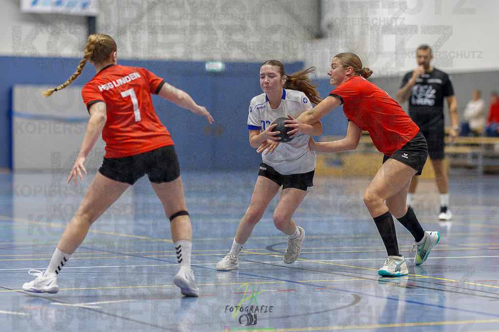 Frauen 2. Bezirksklasse; SG Rechtenbach - HSG Linden II | Frauen 2. Bezirksklasse; SG Rechtenbach - HSG Linden II am 16.11.2025 in Rechtenbach (Sporthalle Rechtenbach)Photo © 2025 - Jörg Heinrich - Realisiert mit Pictrs.com