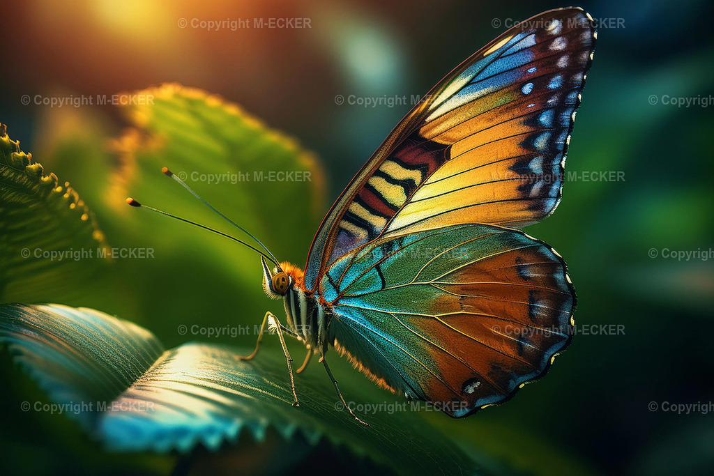 schmetterling auf blatt 3 m Schärfe | Martin Ecker Fotograf Euratsfeld - Realisiert mit Pictrs.com