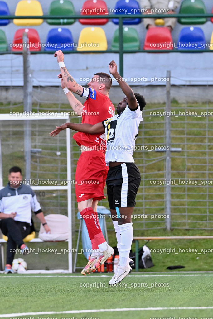 SV Spittal vs. SAK | #24 Zoran Vukovic SAK, #8 Rashidi Mohamed Udikaluka SV Spittal, SV Spittal vs. SAK, SV Spittal vs. SAK am 24.05.2024 in Spittal an der Drau (Goldeck Stadion), Austria, (Photo by Bernd Stefan)
