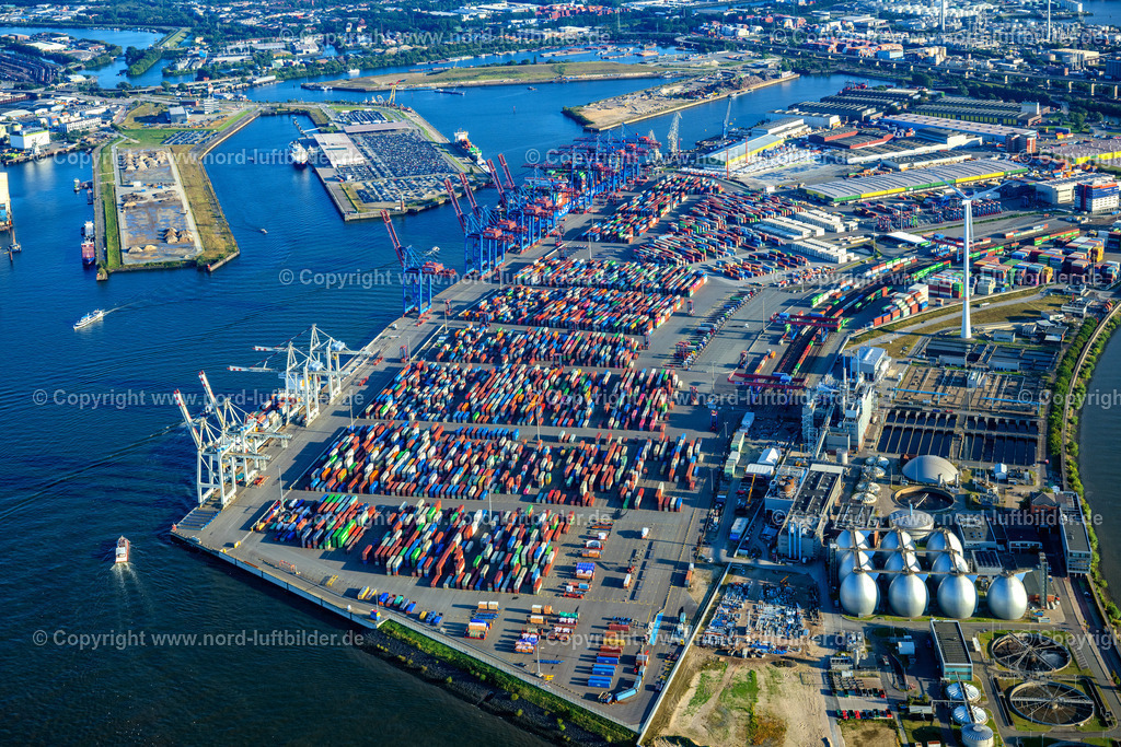 Hamburg_Tollerort_Container_Terminal_ELS_3528190925 | HAMBURG 25.09.2025 Containerterminal im Containerhafen des Überseehafen Container Terminal Tollerort in Hamburg. // Container Terminal in the port of the international port Container Terminal Tollerort in Hamburg. Foto: Martin Elsen
