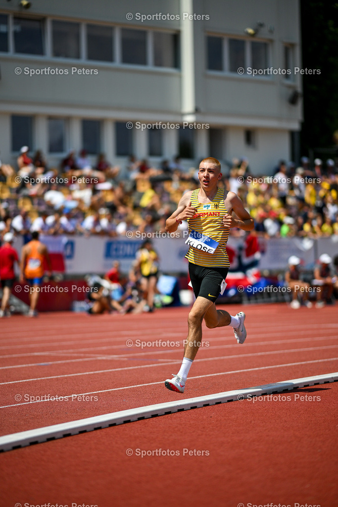U18 EM - Tag 4_75 | European Athletics U18 Championships am 21.07.2024 in Banska Brystica; 3000m, Paul Klose. Foto: Kai Peters - Realisiert mit Pictrs.com