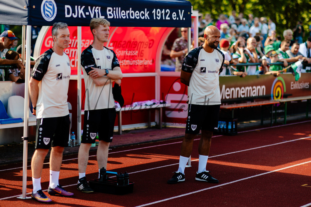 Testspiel, Saison 2026/27: SC Preußen Münster - Kickers Emden | Billerbeck, 10.07.2026: Testspiel, SC Preußen Münster gegen Kickers Emden auf der Anlage des DJK Billerbeck in Billerbeck. Foto: sportfotografie.ms | Markus Paletta - Realisiert mit Pictrs.com