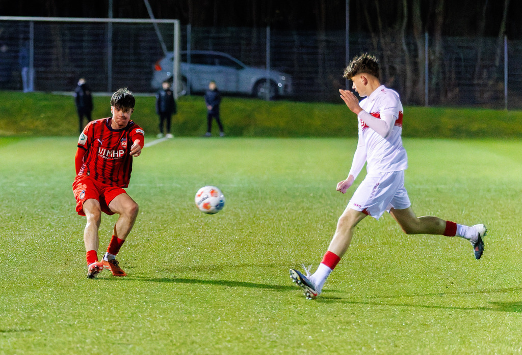 FCHVFB_260325_3-85 | 1.FC Heidenheim 1846 vs. VfB Stuttgart, Fußball, A-Junioren, Verbandspokal, 2025/2026, 25.03.2026 in Heidenheim, Rasenplatz, Walter-Birkhold-Jugendstadion(Foto: Michael Bulling) - Realisiert mit Pictrs.com