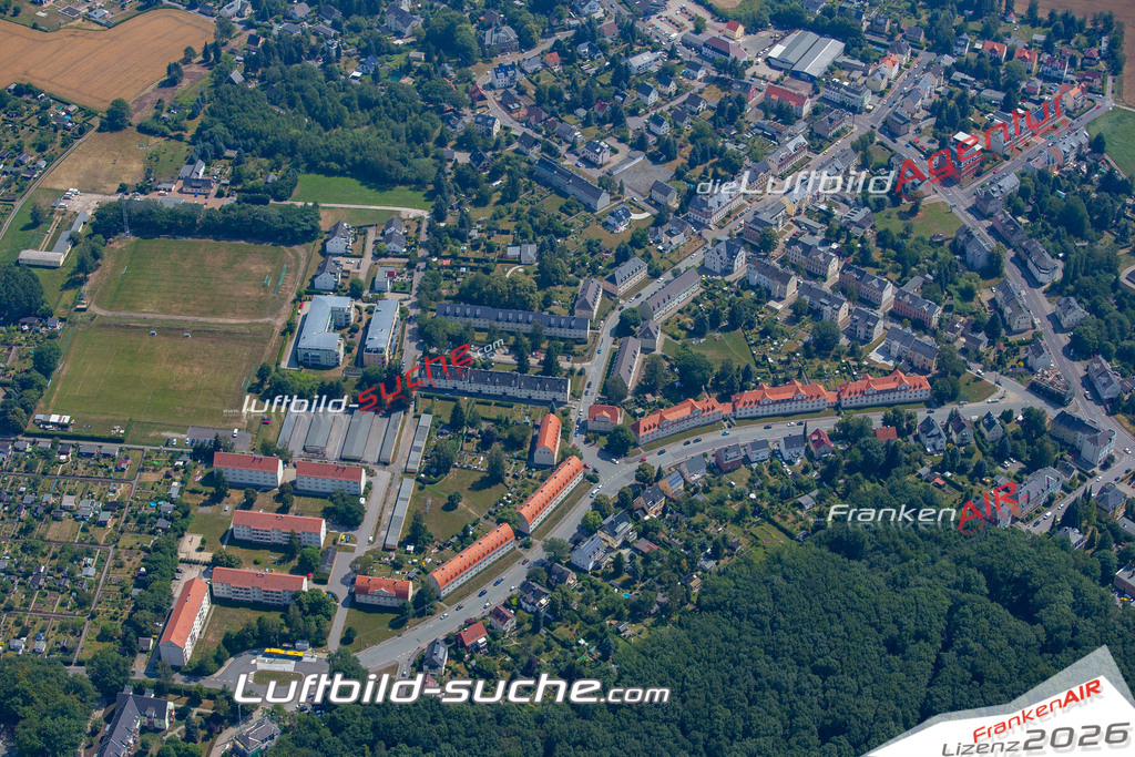 aktuelles Luftbild von Ebersdorf Chemnitz - Luftaufnahme wurde 2018 von https://frankenair.de mittels Flugzeug (keine Drohne) erstellt.