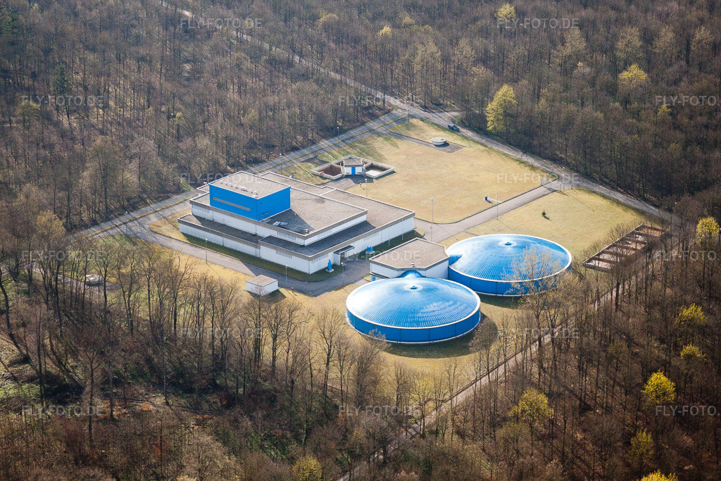 Luftbild: Wasserwerk in Elchesheim-Illingen im Bundesland Baden-Württemberg in Deutschland. Foto: IMG_25556.jpg vom 02.04.2010 durch Werner Riehm/FLY-FOTO.de
