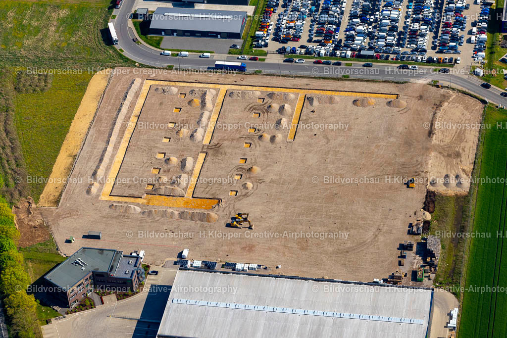 Luftbilder Wachtendonk-0898 | Luftbildfotografie Neubau- Baustelle im Gewerbegebiet an der Kempener Straße in Wachtendonk im Bundesland Nordrhein-Westfalen, Deutschland - Realisiert mit Pictrs.com