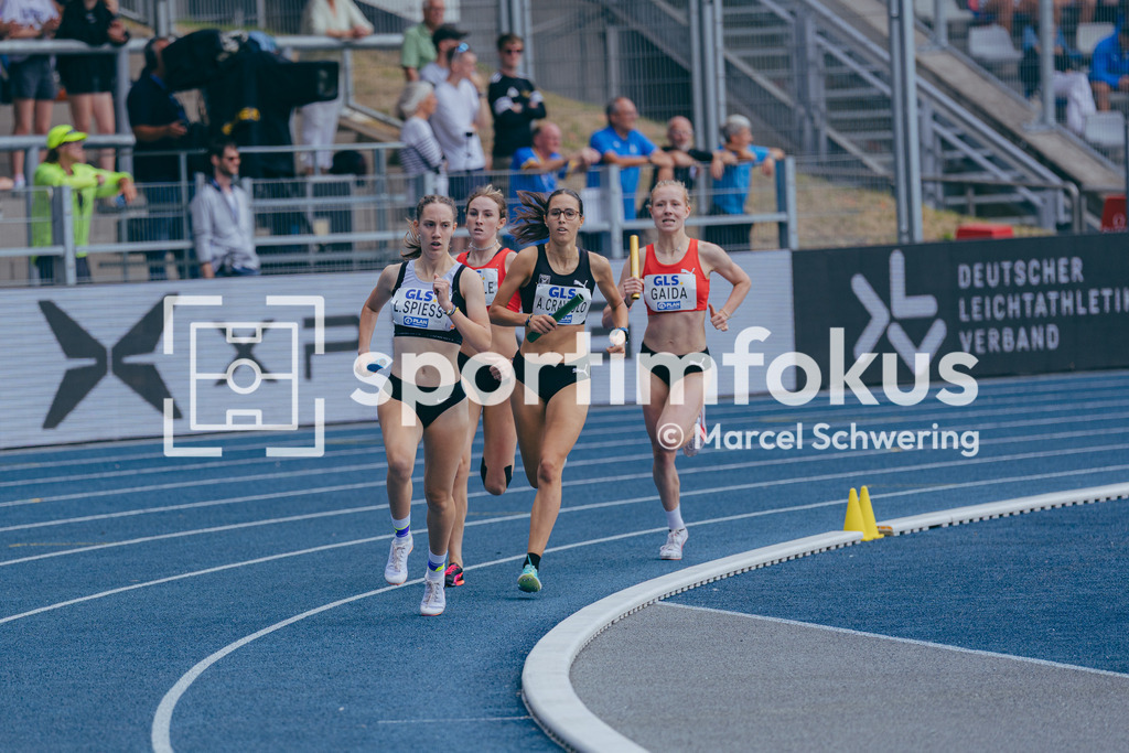 Deutsche Meisterschaften der Frauen und Männer 2026 | Lea Spieß, VfL Waiblingen,  3x800-Meter-Staffel, Deutsche Meisterschaften der Frauen und Männer 2026, Lohrheidestadion Bochum-Wattenscheid, 26.07.2026. Foto: Marcel Schwering / sportimfokus - Realisiert mit Pictrs.com