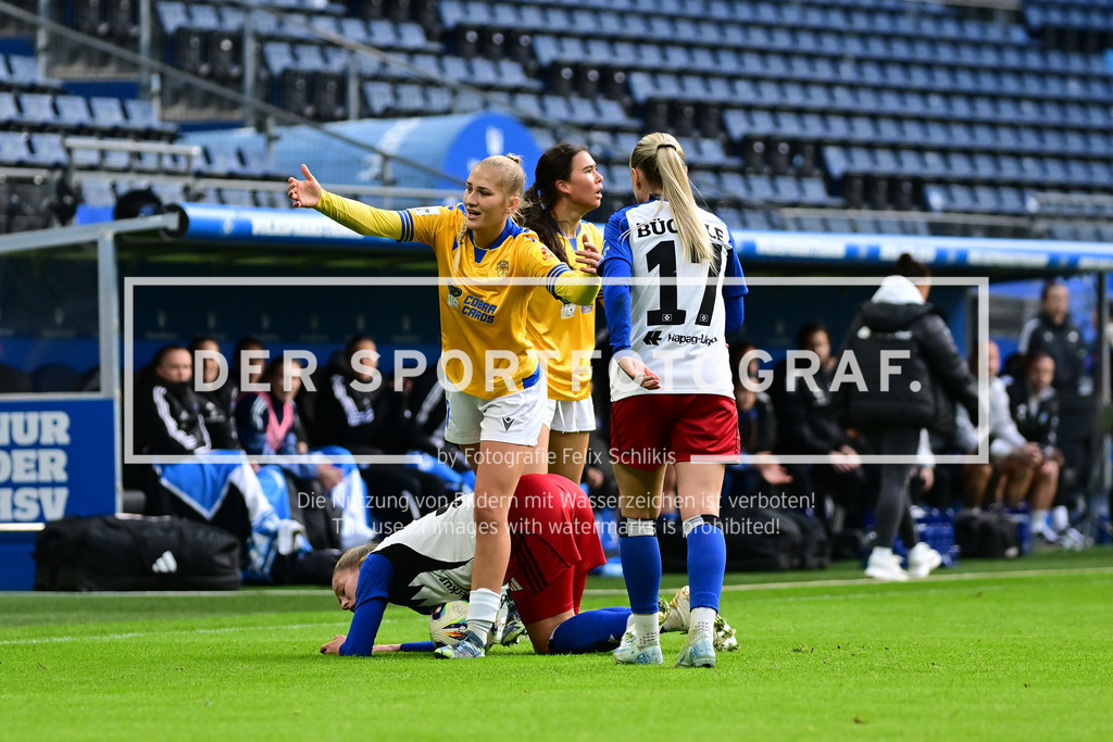 Fußball I Frauen I Saison 2025-2026 I Bundesliga I 7. Spieltag I Hamburger SV - FC Carl Zeiss Jena I 18.10.2025 I 25454 | Der Sportfotograf. - Realisiert mit Pictrs.com