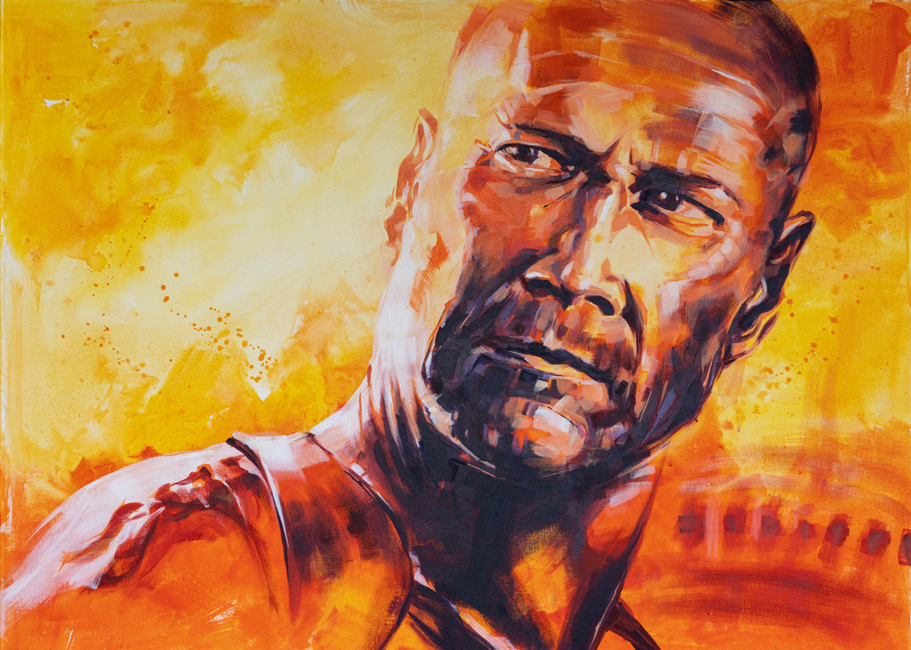 Die Hard Portrait  | Portait Die Hard, Bruce Willis
iAcryl auf Leinwand mit Keilrahmen
Stil: poppig modern (Pinsel, Spachtel)
im Original BxH: 80x100 cm - Realisiert mit Pictrs.com