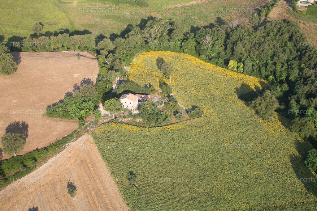 Luftbild: Ortsansicht in Fratte Rosa im Bundesland Pesaro und Urbino in Italien. Foto: IMG_43031.jpg vom 15.07.2011 durch Werner Riehm/FLY-FOTO.de